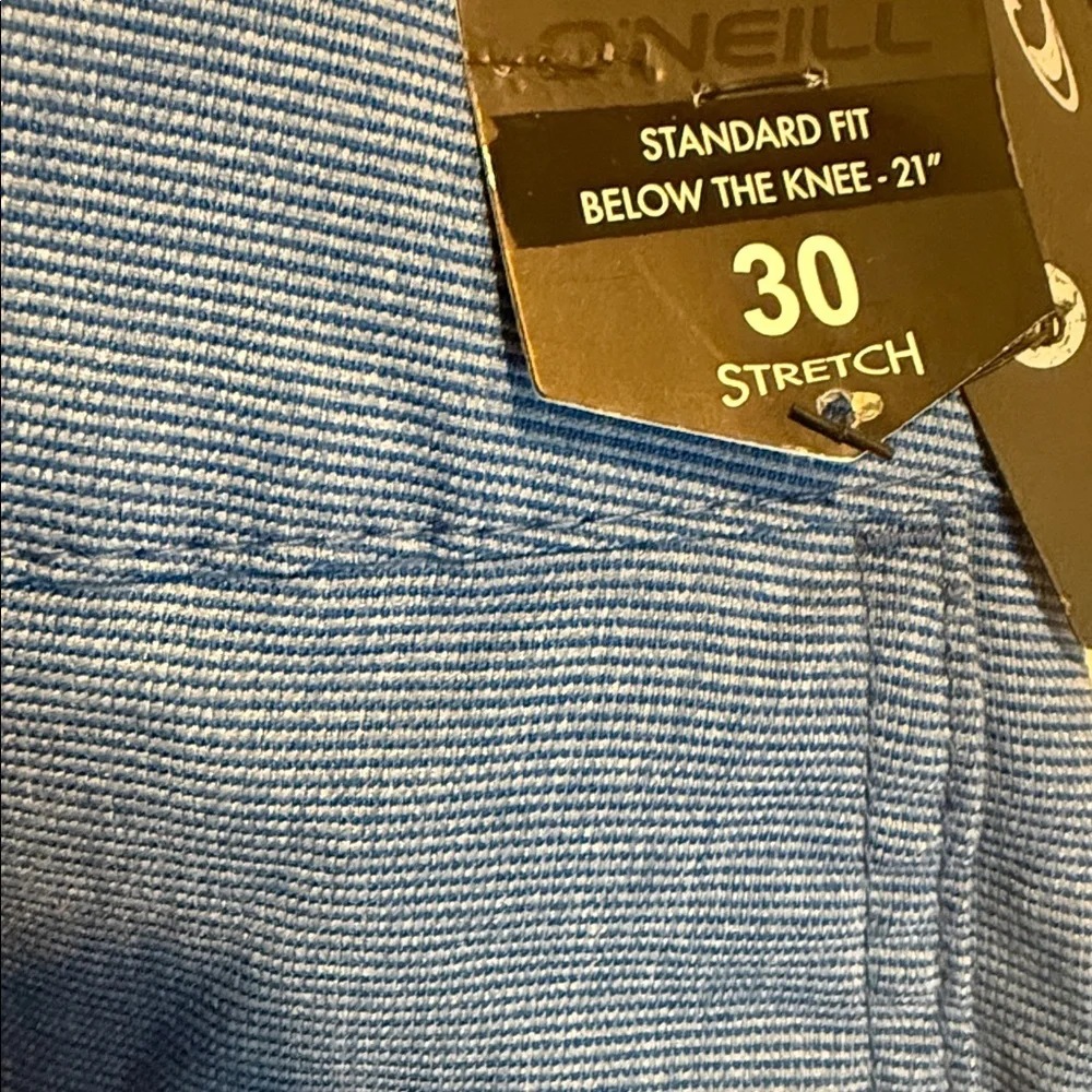 O'Neill Microfiber Blend Short Size 30‎ Blue Stripe Standard Fit Stretch NWT